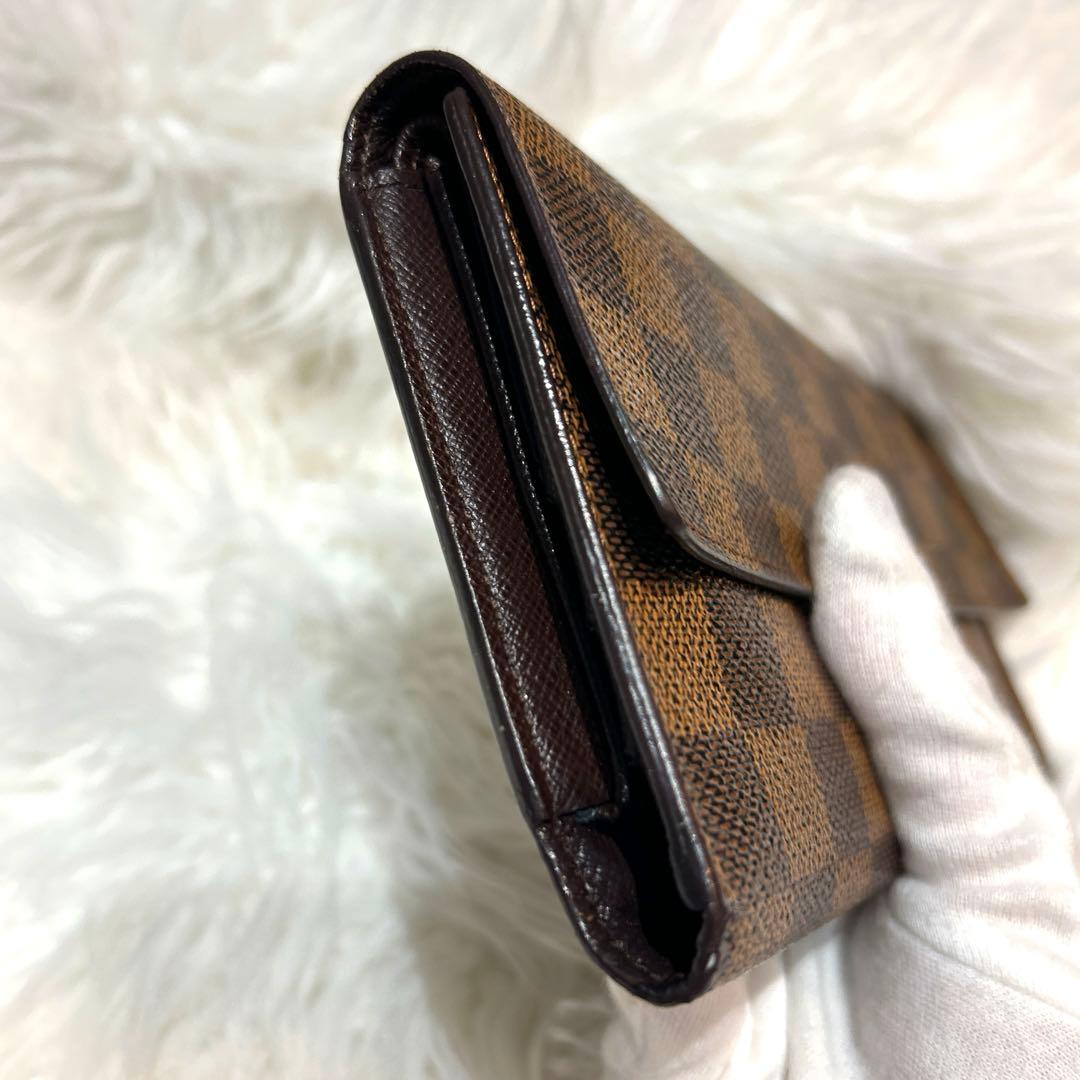 【Yページ】ルイヴィトン ダミエ エベヌ 長財布 ポルトフォイユ サラ