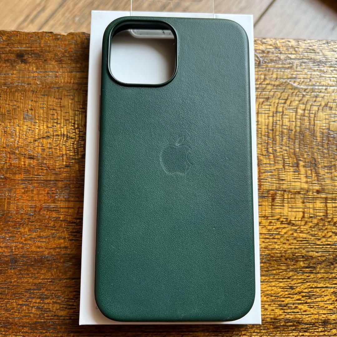 未使用 iPhone13mini Apple純正 レザーケース セコイアグリーン