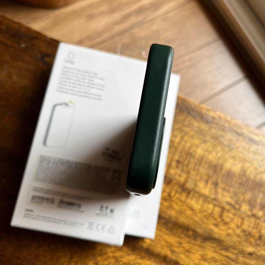 未使用 iPhone13mini Apple純正 レザーケース セコイアグリーン