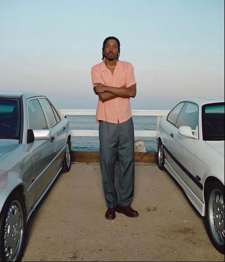 パンツ Stussy volume pleated striped trousers