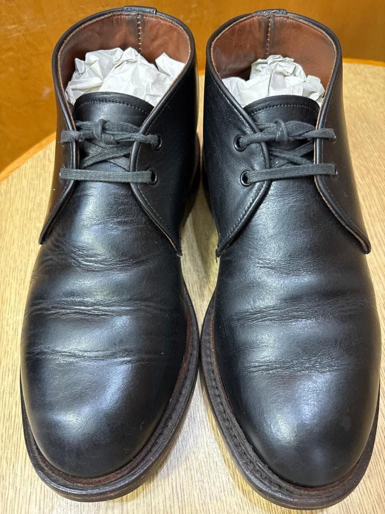 希少RED WING 9097 キャバリーチャッカ ブラックフェザーストーン7D