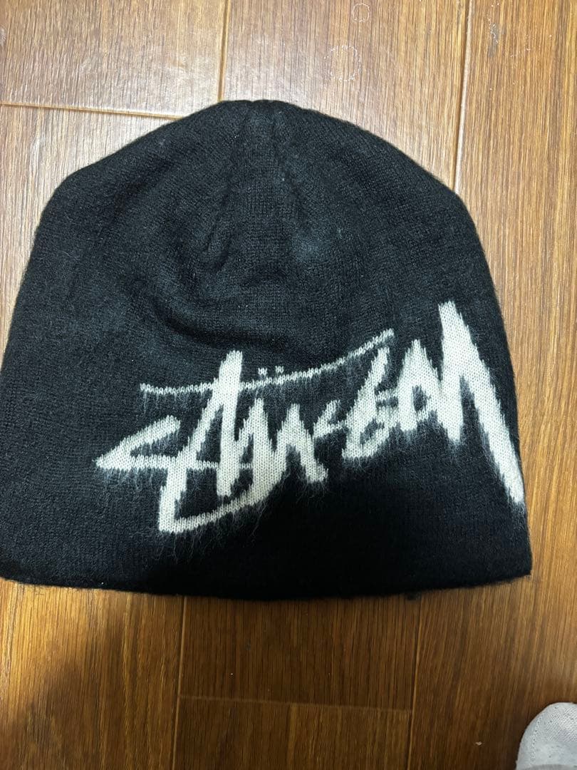 帽子 STUSSY SKULLCAP BRUSHED OUT STOCK BLACK