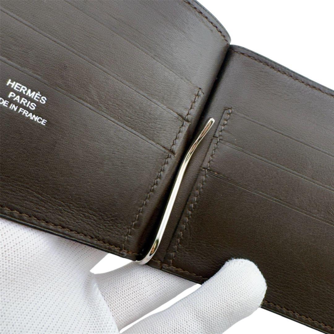 美品◆エルメス ポーカーGM 札入れ 二つ折り財布 マネークリップ 札入れ
