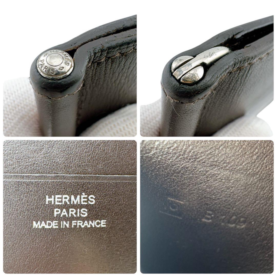 美品◆エルメス ポーカーGM 札入れ 二つ折り財布 マネークリップ 札入れ