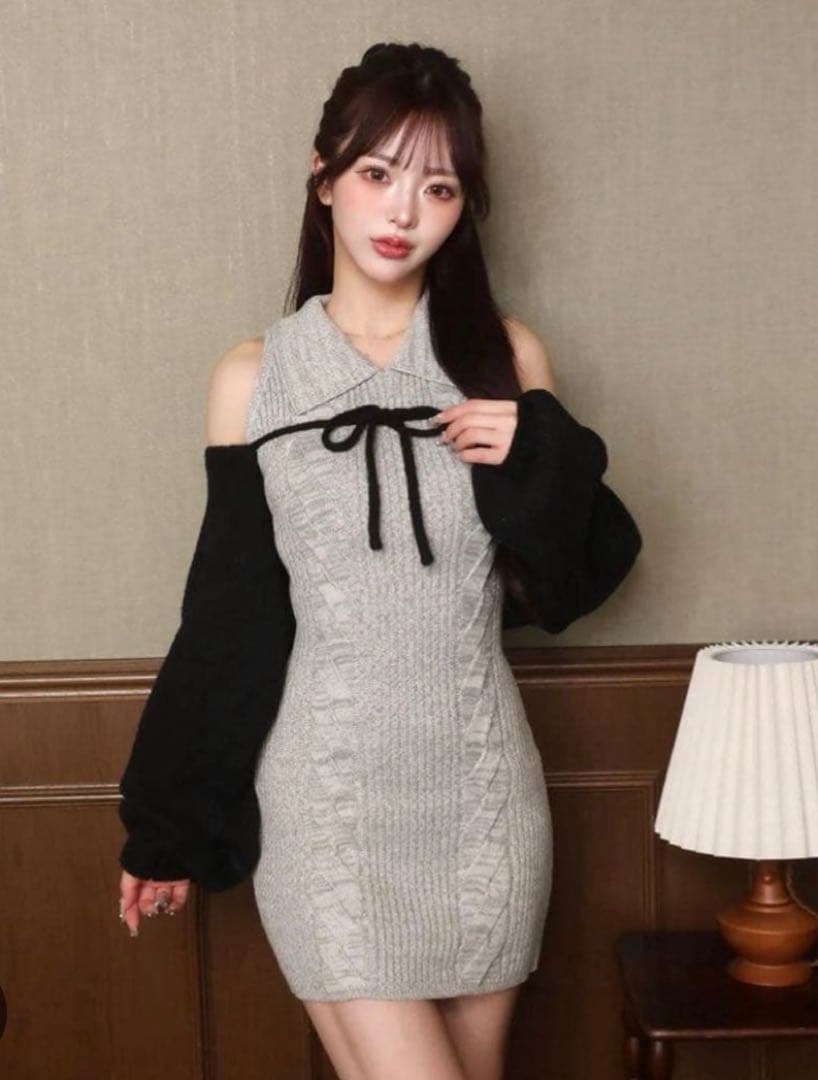 Darichi ショートボレロニットミニワンピース　FL