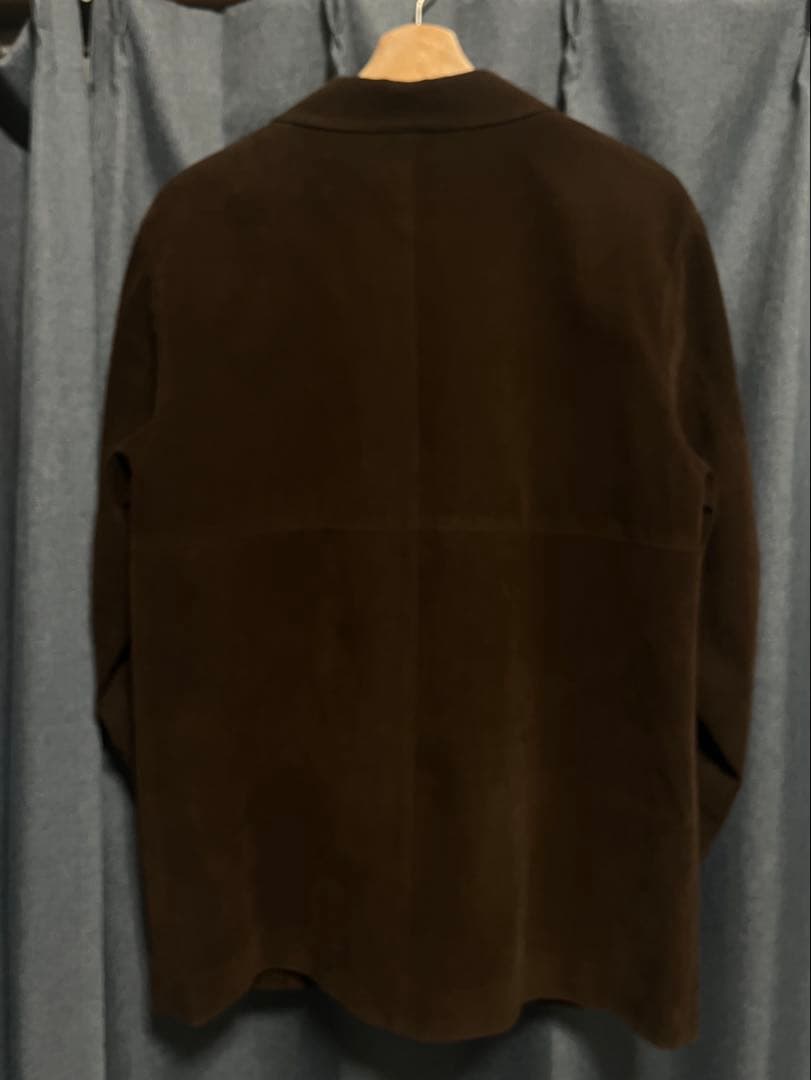 パッチポケットテーラードジャケット　ラポドゥジェム　エコスウェードカバーオール