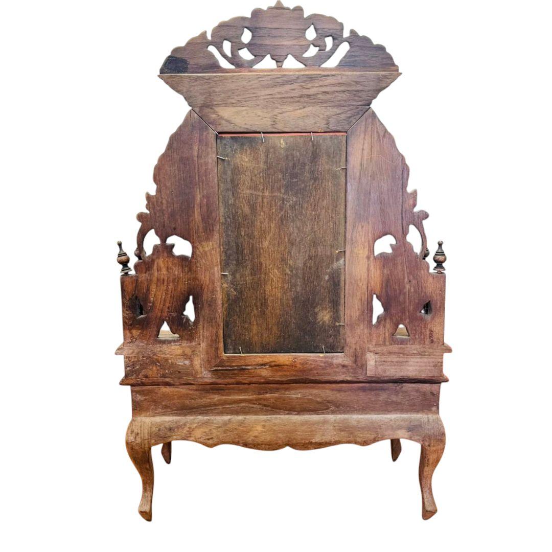 ❤希少✨アンティーク✨レトロ✨鏡台✨彫刻✨木彫り✨ドレッサー✨骨董✨アジアン家具