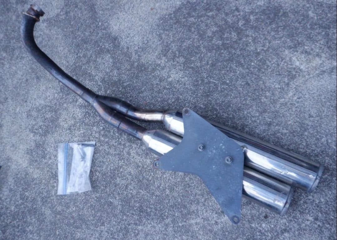 グランドマジェスティ250 SG15J 2本出しマフラー EXガスケット付き