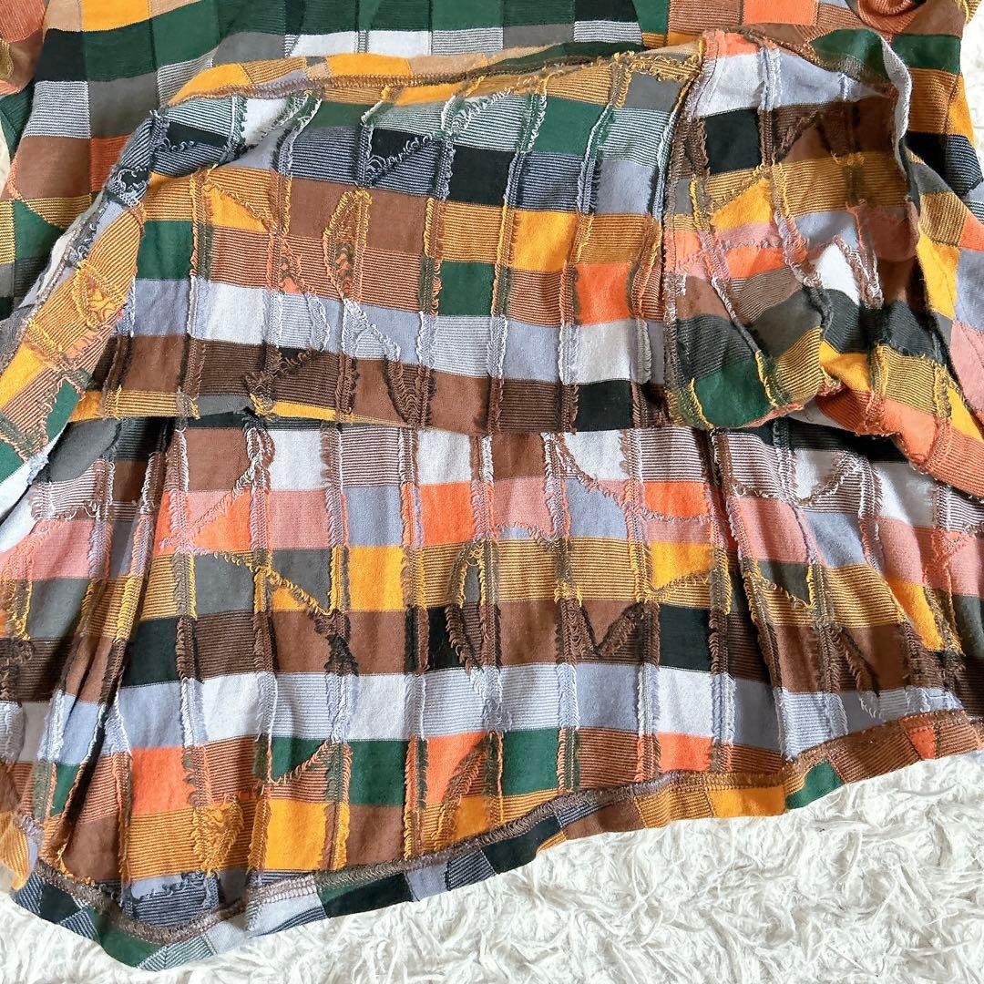 美品⁂センソユニコ⁂ジウ⁂長袖プルオーバー　総柄　ジャガード　チェック　花柄　L