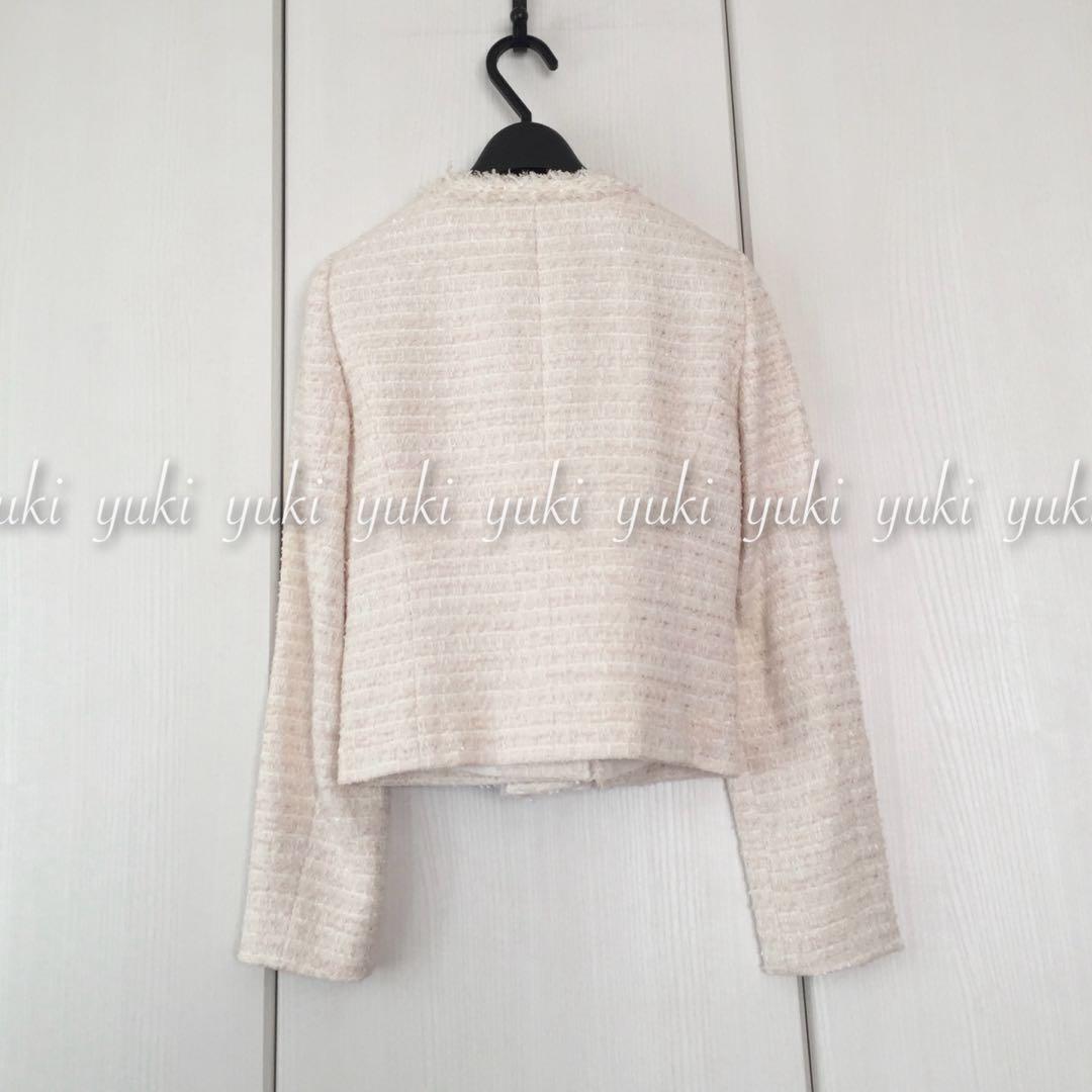 【新品タグ付き】ANAYI リボンヤーン ツイード クルージャケット 36