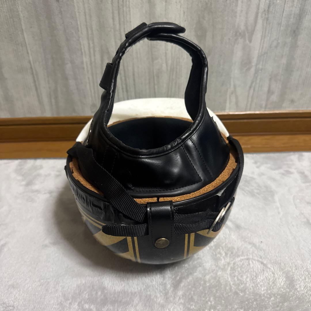 富士日章カラーコルク半ヘルメット金銀セット