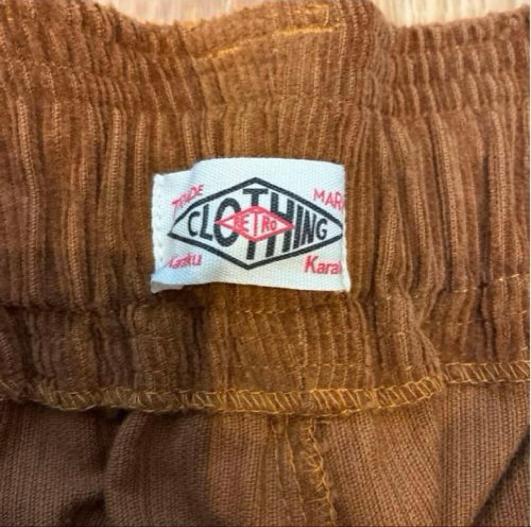 もっくん　KARAKU カラク コーデュロイ ブラウンパンツ