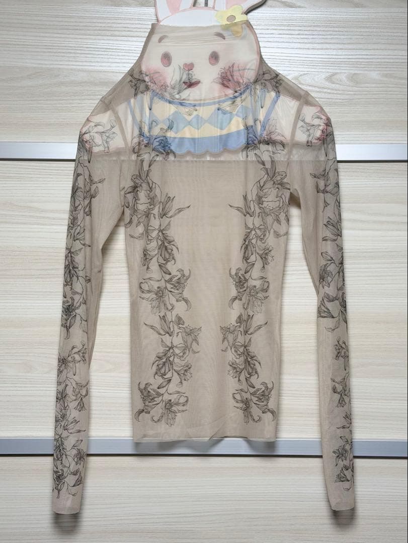 新品 MELT THE LADY Lily tattoo tops black