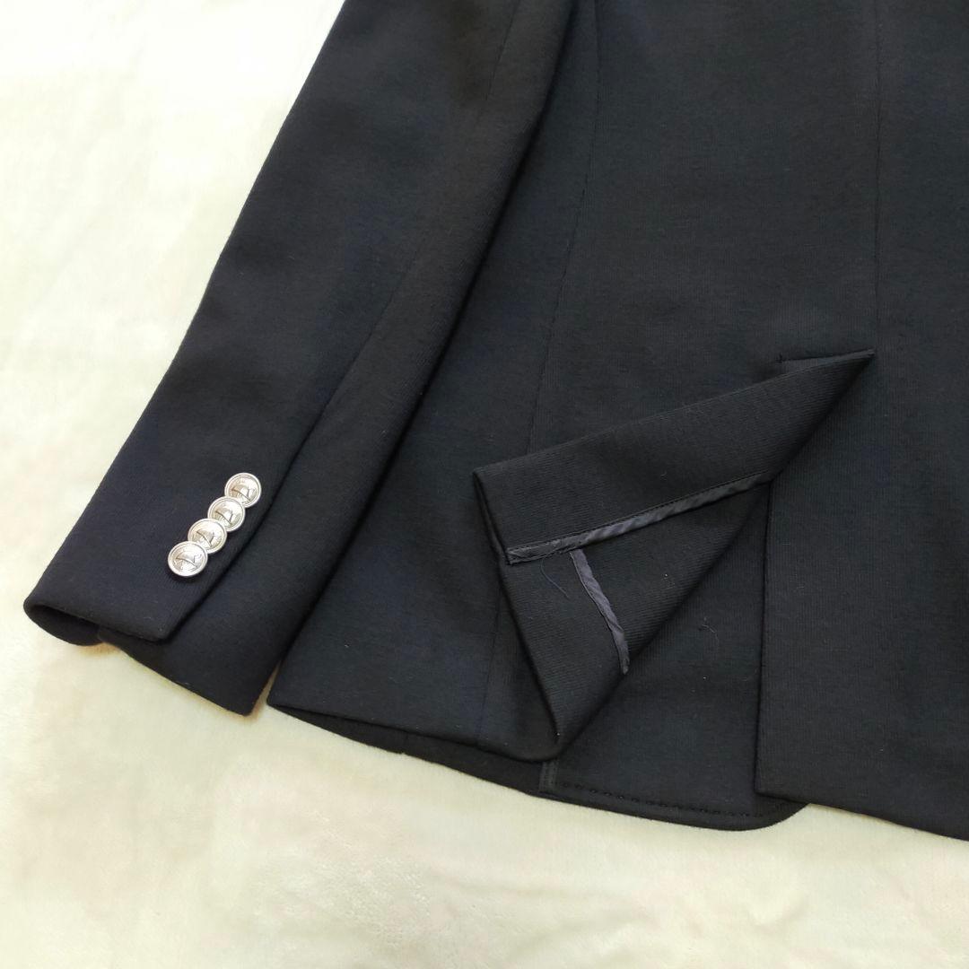 美品　23AW　ポロラルフローレン　エンブレム　ニット地　ブレザー　銀ボタン