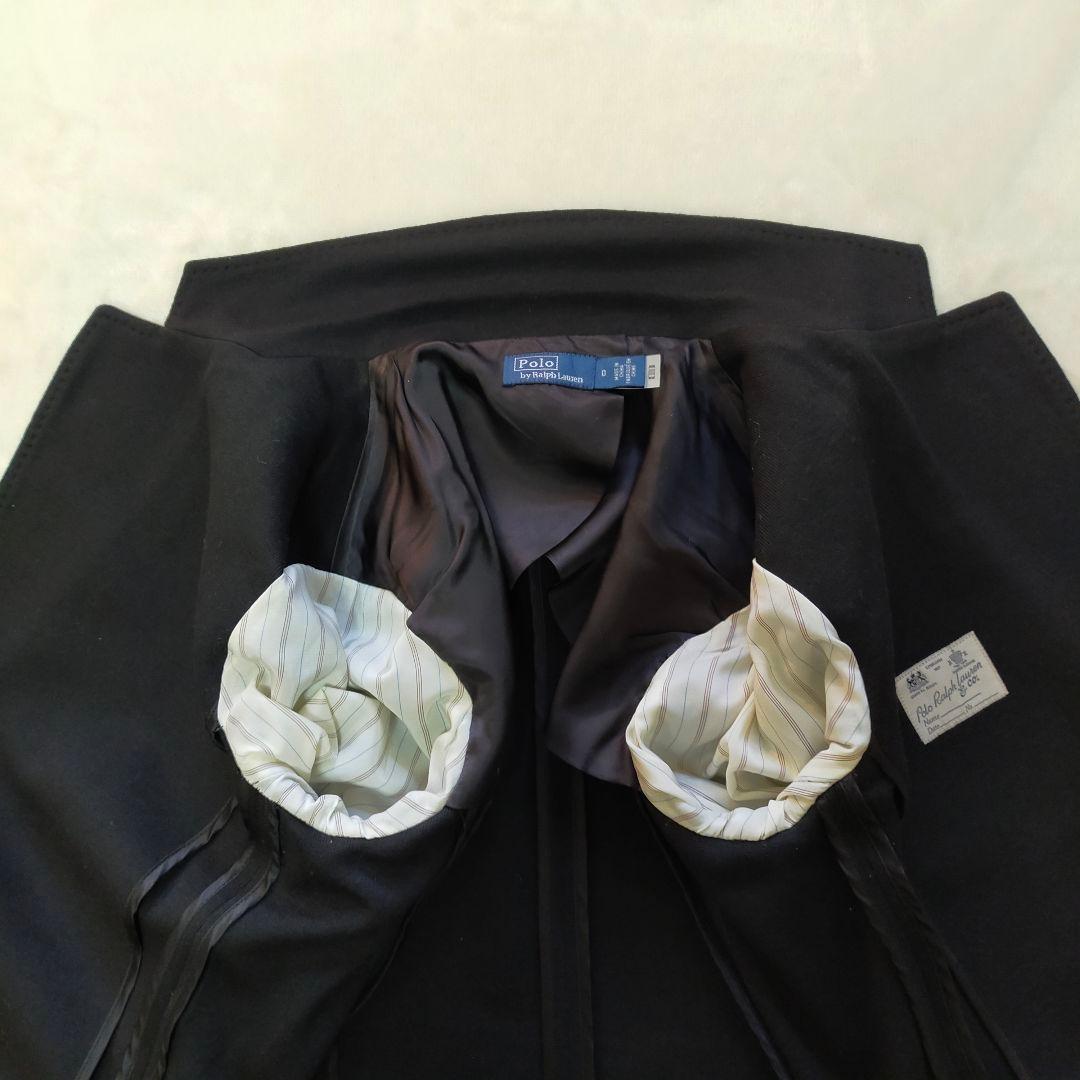 美品　23AW　ポロラルフローレン　エンブレム　ニット地　ブレザー　銀ボタン