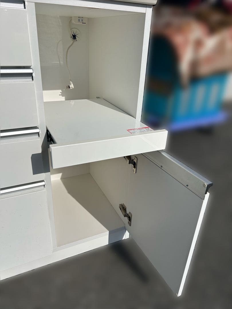 【送料込み】キッチンボード　レジューム　90TG-S WH　食器棚　ニトリ