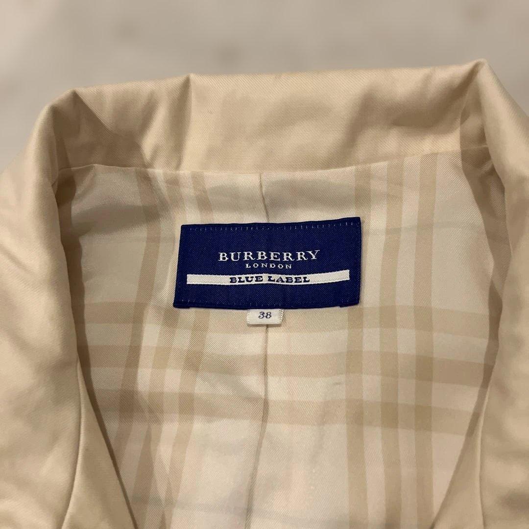 バーバリーブルーレーベル　ジッパー付きショートジャケット　M ノバチェック