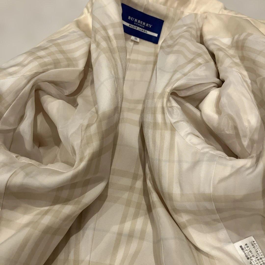 バーバリーブルーレーベル　ジッパー付きショートジャケット　M ノバチェック