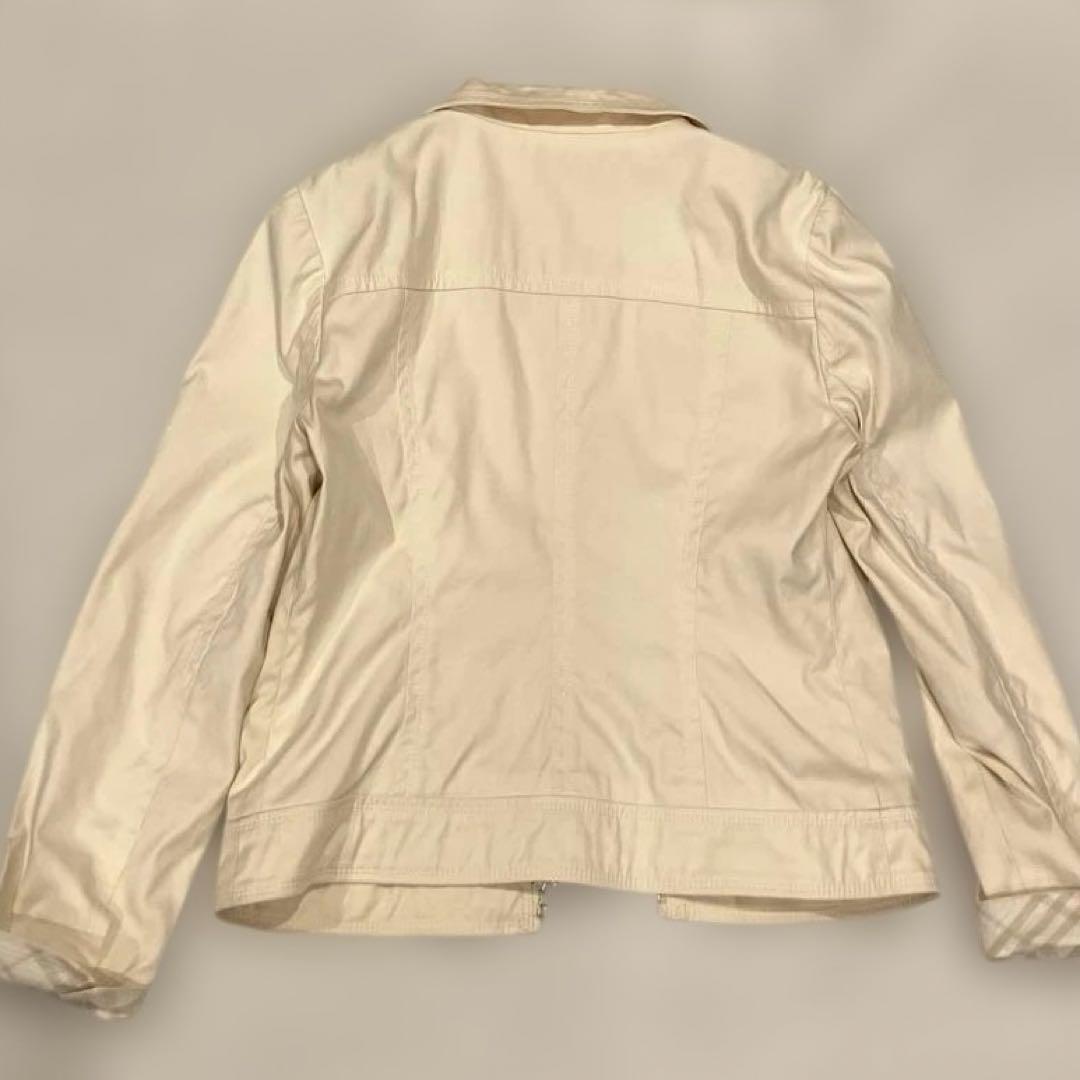 バーバリーブルーレーベル　ジッパー付きショートジャケット　M ノバチェック