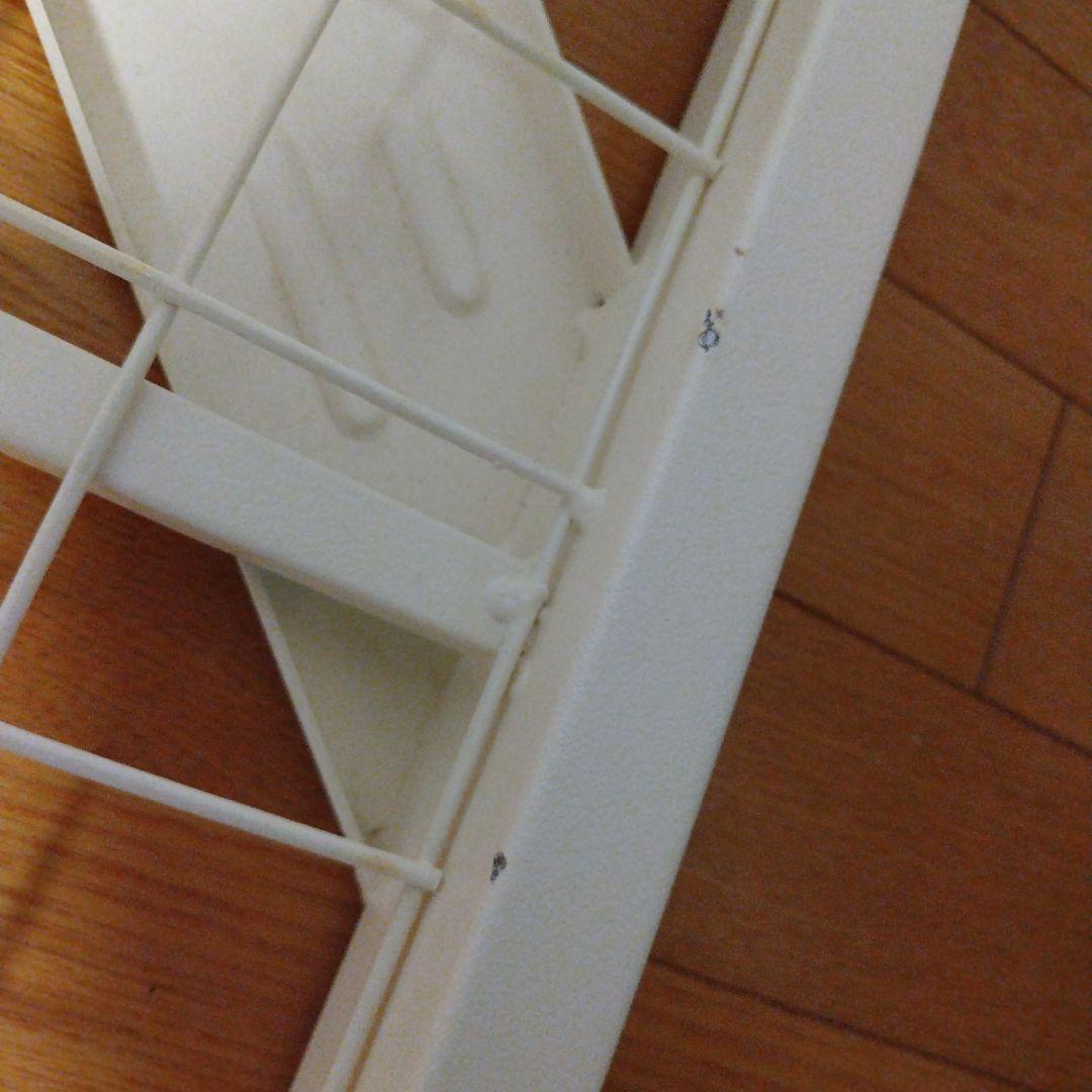 シングルベッドフレーム スチール製 ホワイト