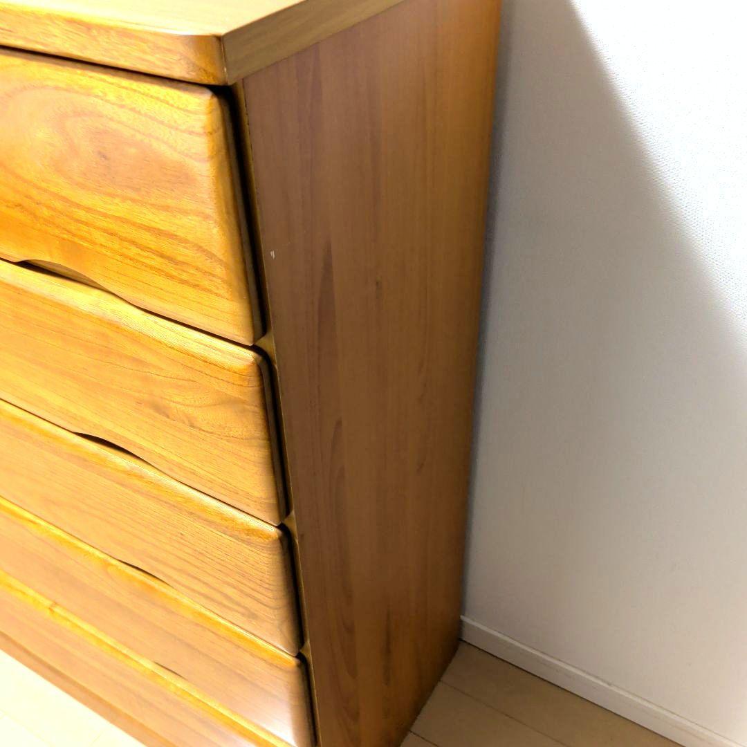 【送料込み】ナチュラル色 木製チェストタンス 5段