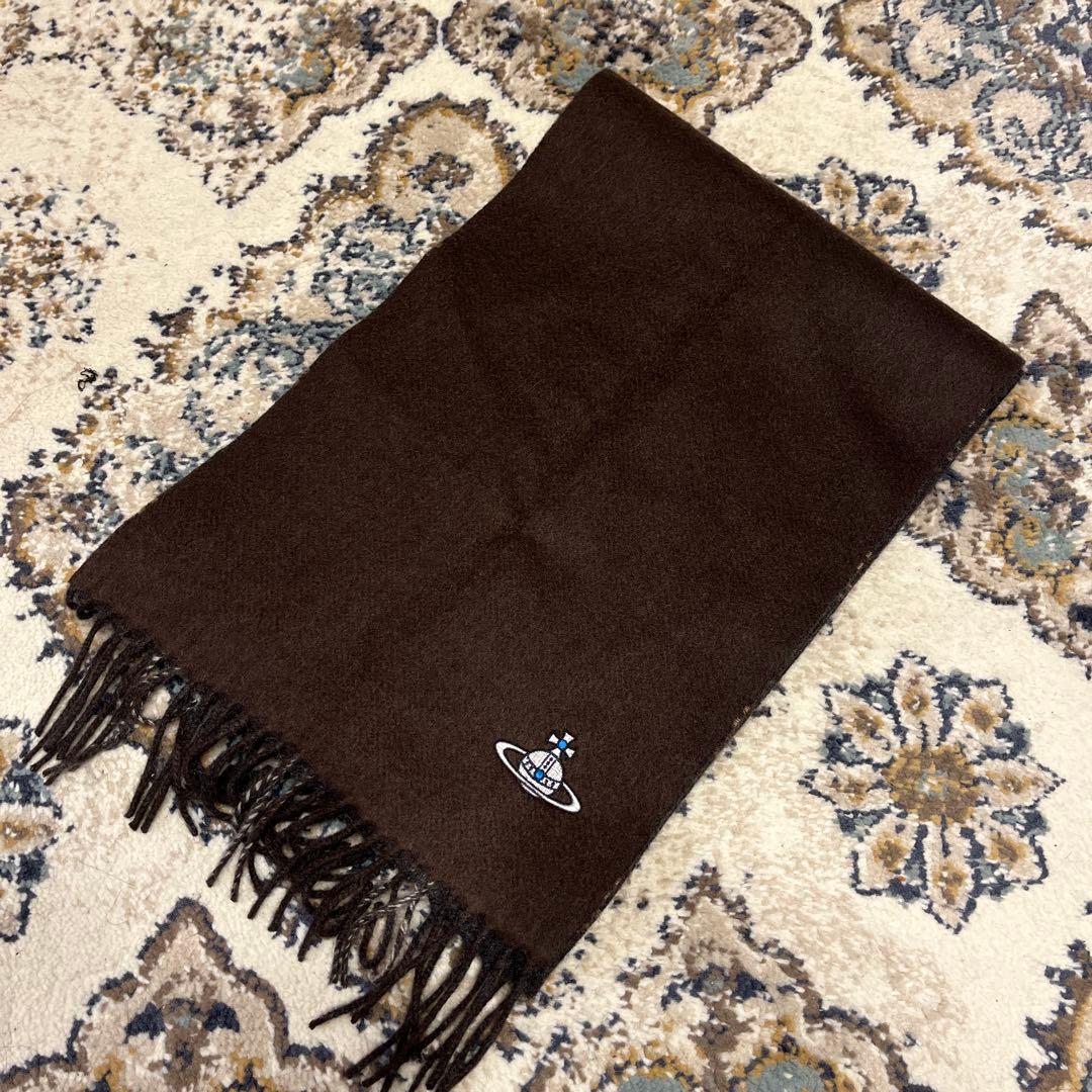 【美品】vivienne westwood カシミア マフラー リバーシブル