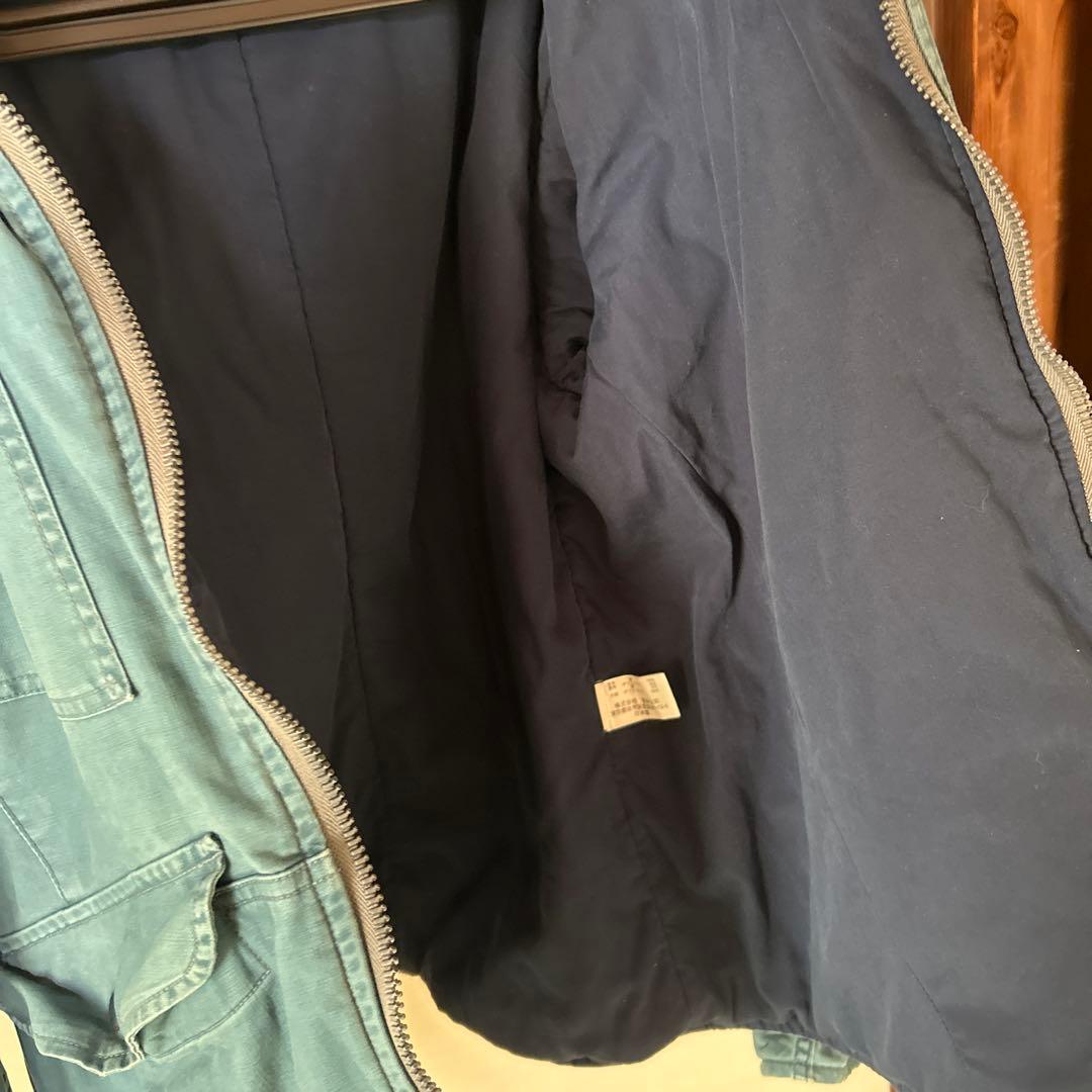 BLUE BLUE ブルーブルー インディゴ 中綿ミリタリージャケット　Mサイズ