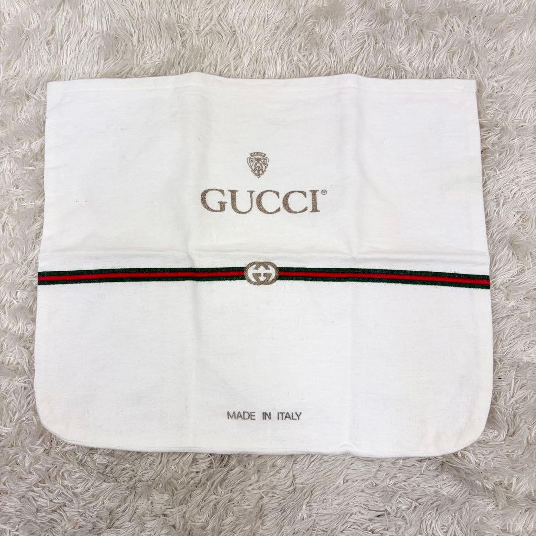 【美品】オールドグッチ オールレザー インターロッキング ショルダーバッグ