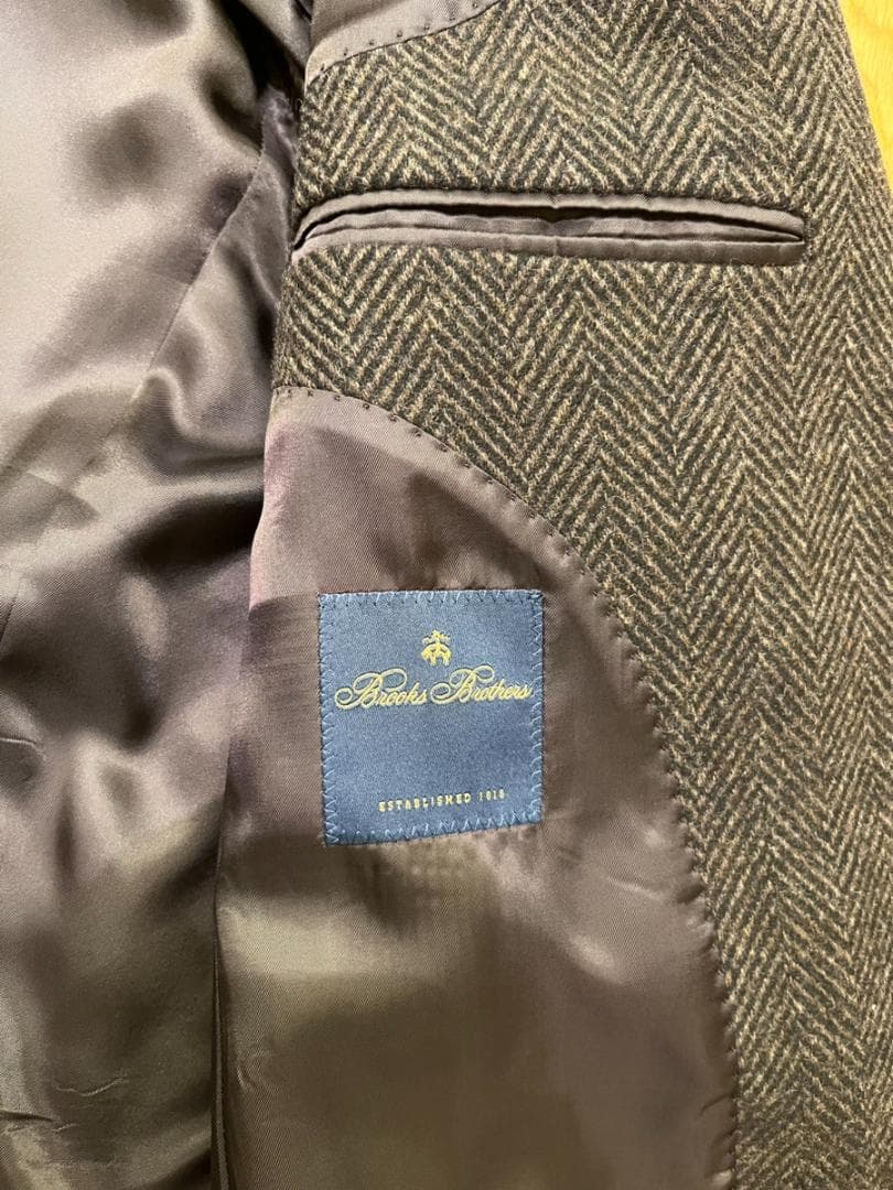 定価16.5万円【BrooksBrothers】ブラウン チェスターコート