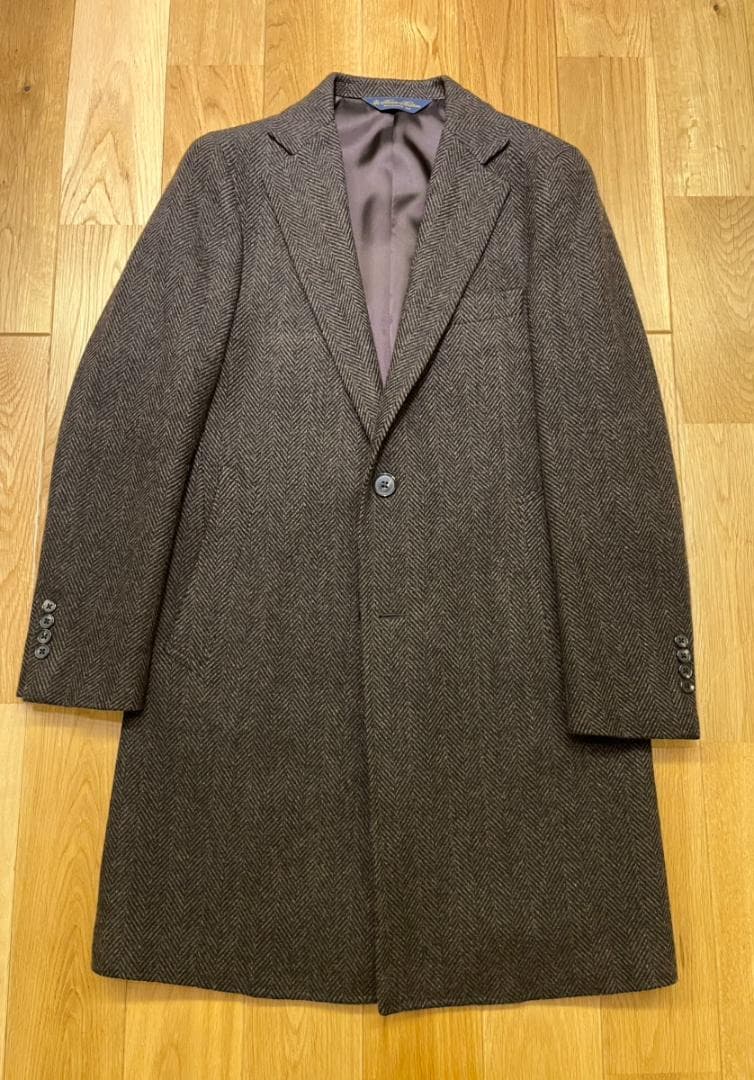 定価16.5万円【BrooksBrothers】ブラウン チェスターコート