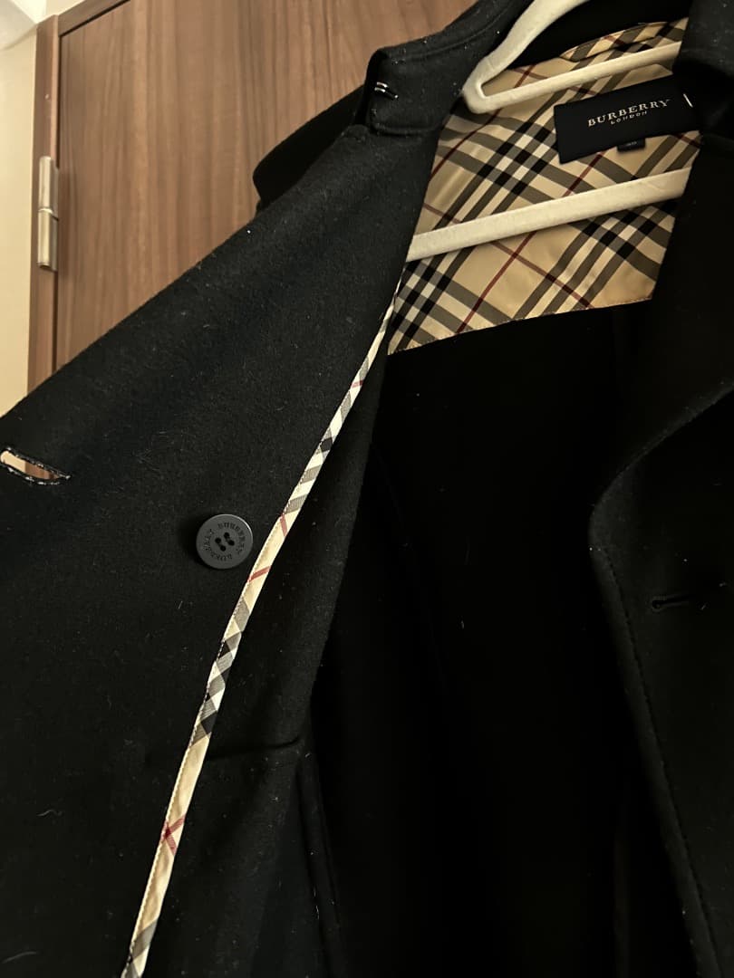 BURBERRY ブラック ピーコート 40
