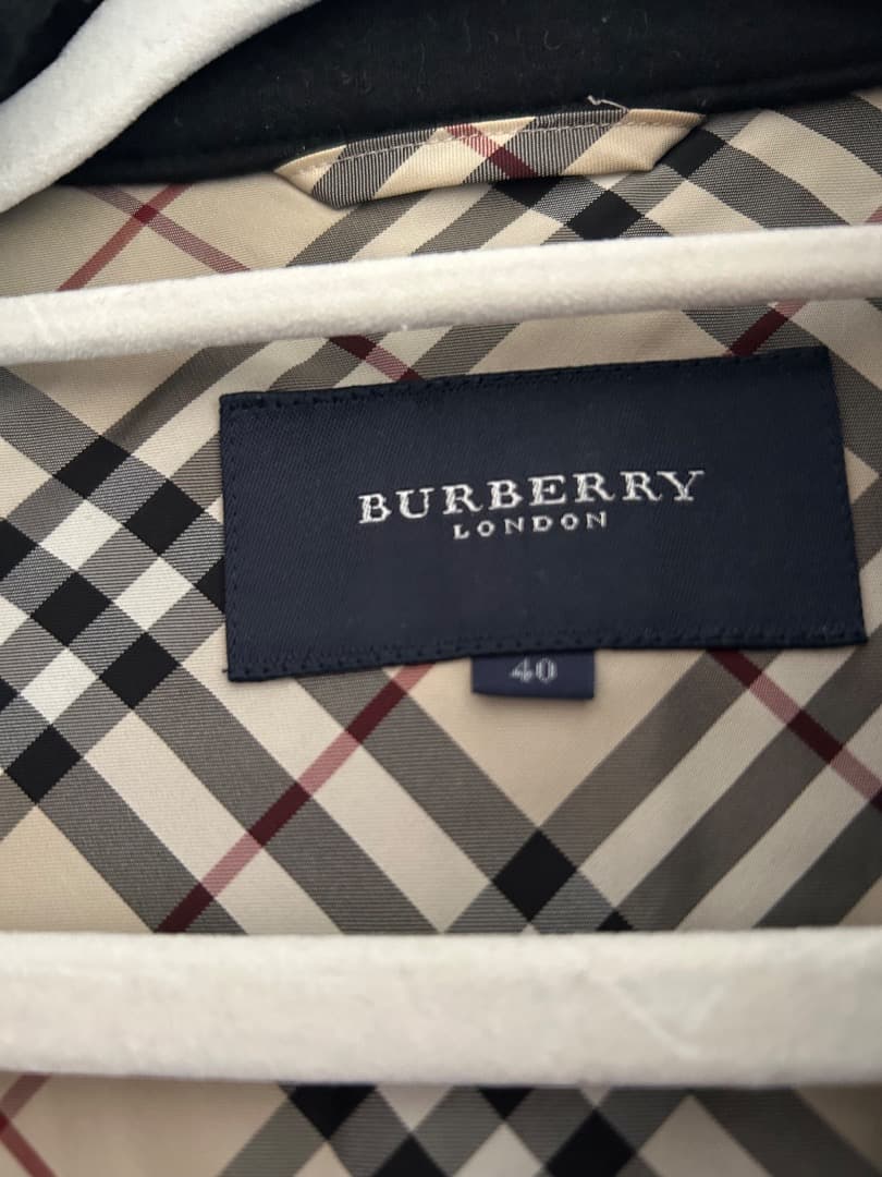 BURBERRY ブラック ピーコート 40
