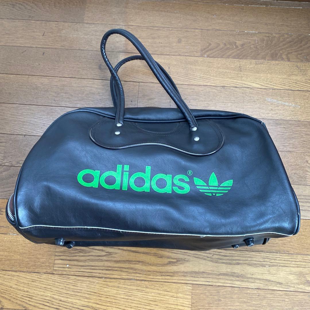 ビンテージ昭和　アディダス adidas レザー　ボストンバック 80s 90s