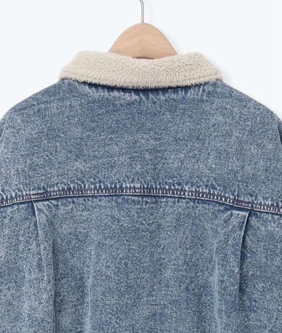 サマンサモスモスジャケット　デニムボアジャケット　ブルー　デニムジャケット
