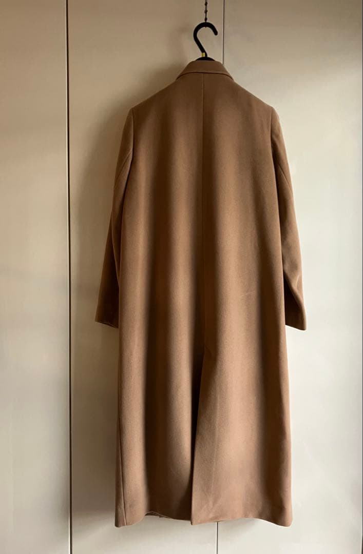 SCAPA ウールカシミヤ　ロングコート　ダブル　38 キャメル　着丈117cm