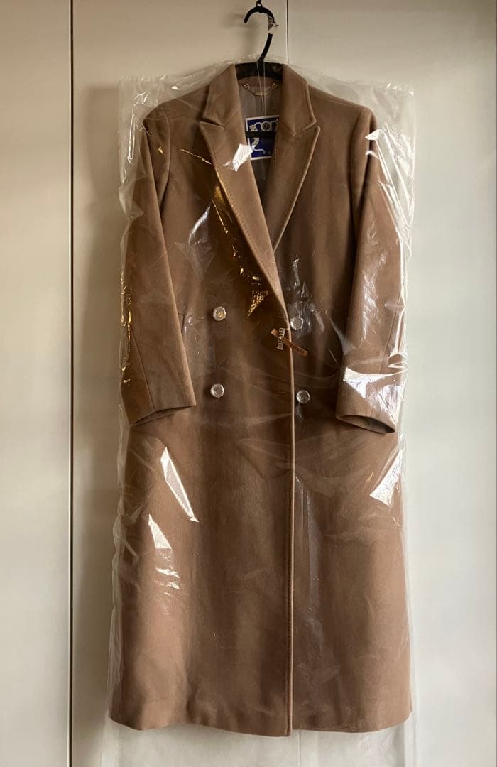 SCAPA ウールカシミヤ　ロングコート　ダブル　38 キャメル　着丈117cm