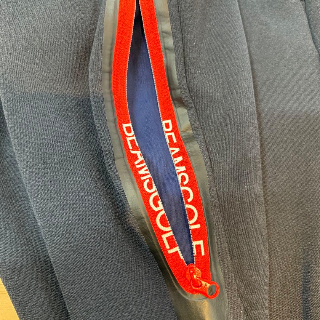 【中古美品】ビームスゴルフ　メンズXL サイドジップ　ストレッチパンツ　ネイビー