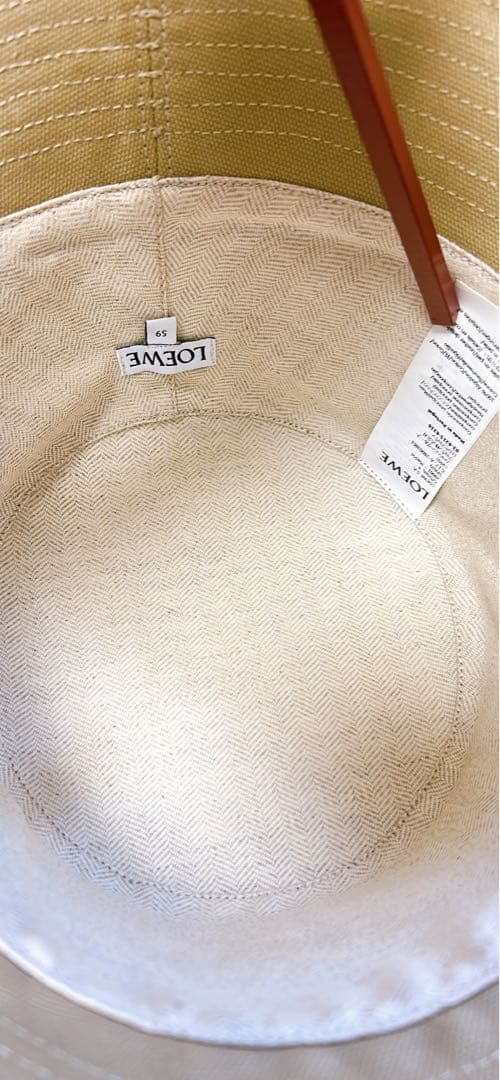 【美品】LOEWE ベージュ バケットハット 59