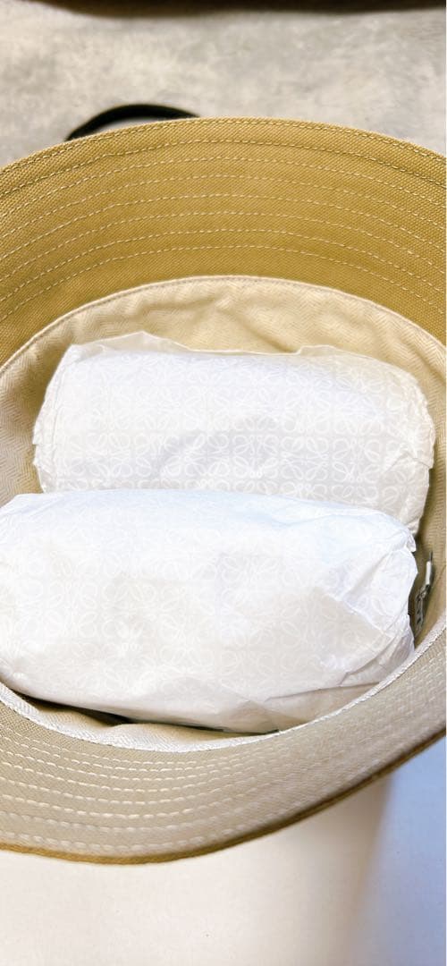 【美品】LOEWE ベージュ バケットハット 59