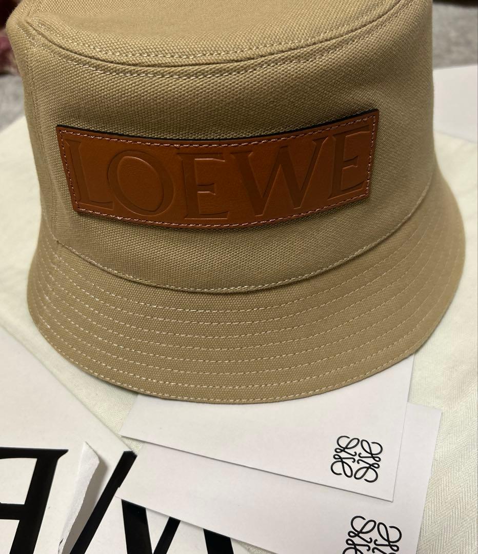 【美品】LOEWE ベージュ バケットハット 59