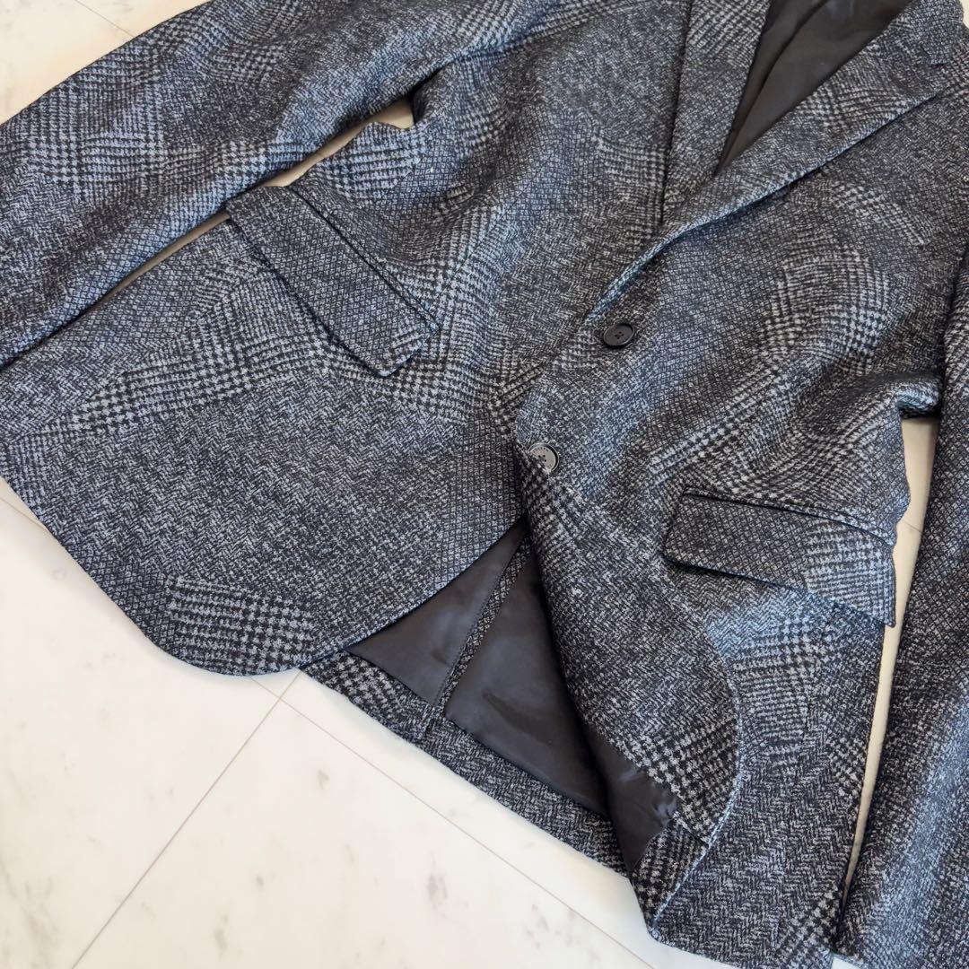 希少・美品 ジョゼフオム セットアップ 総裏 本切羽 チェック ブラック