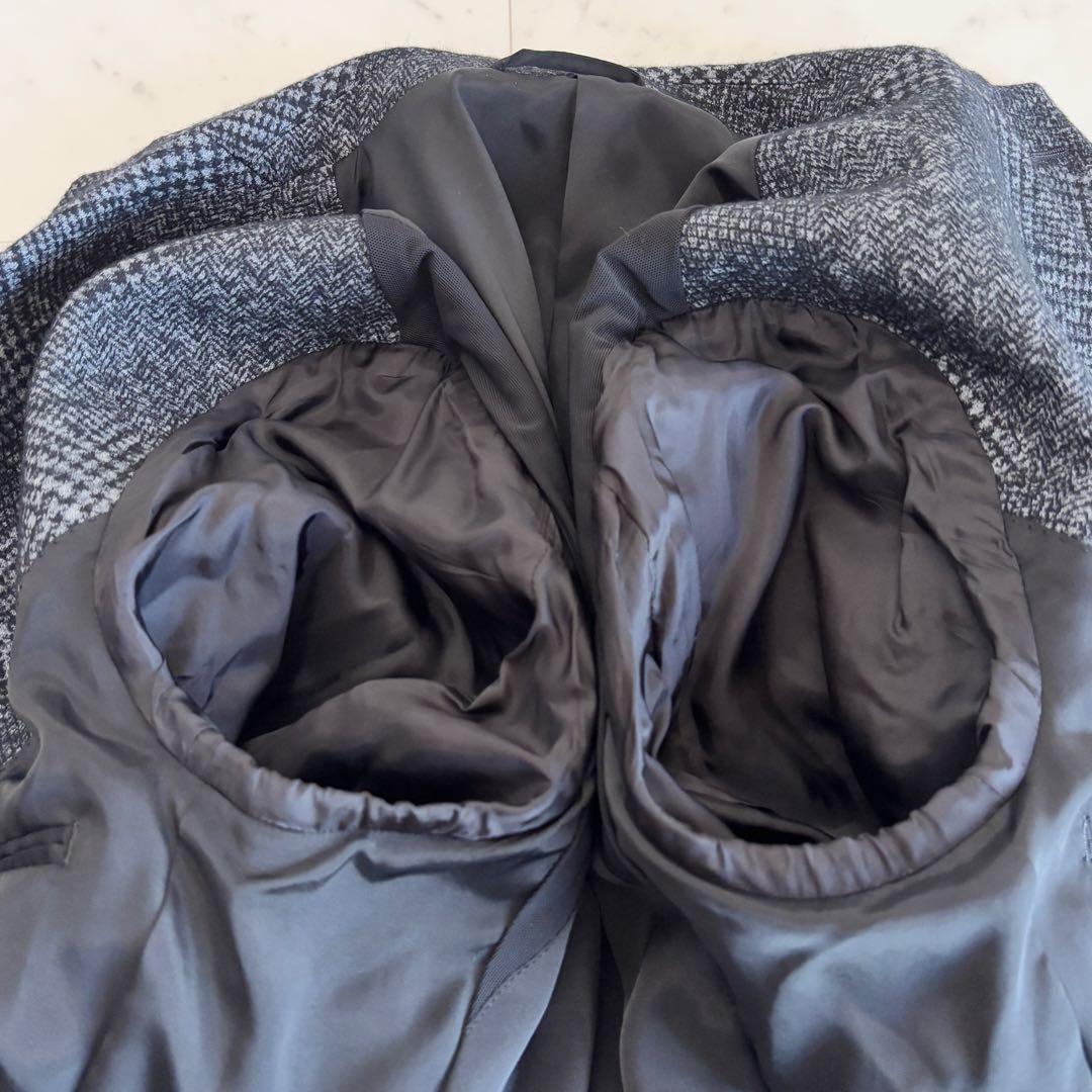 希少・美品 ジョゼフオム セットアップ 総裏 本切羽 チェック ブラック