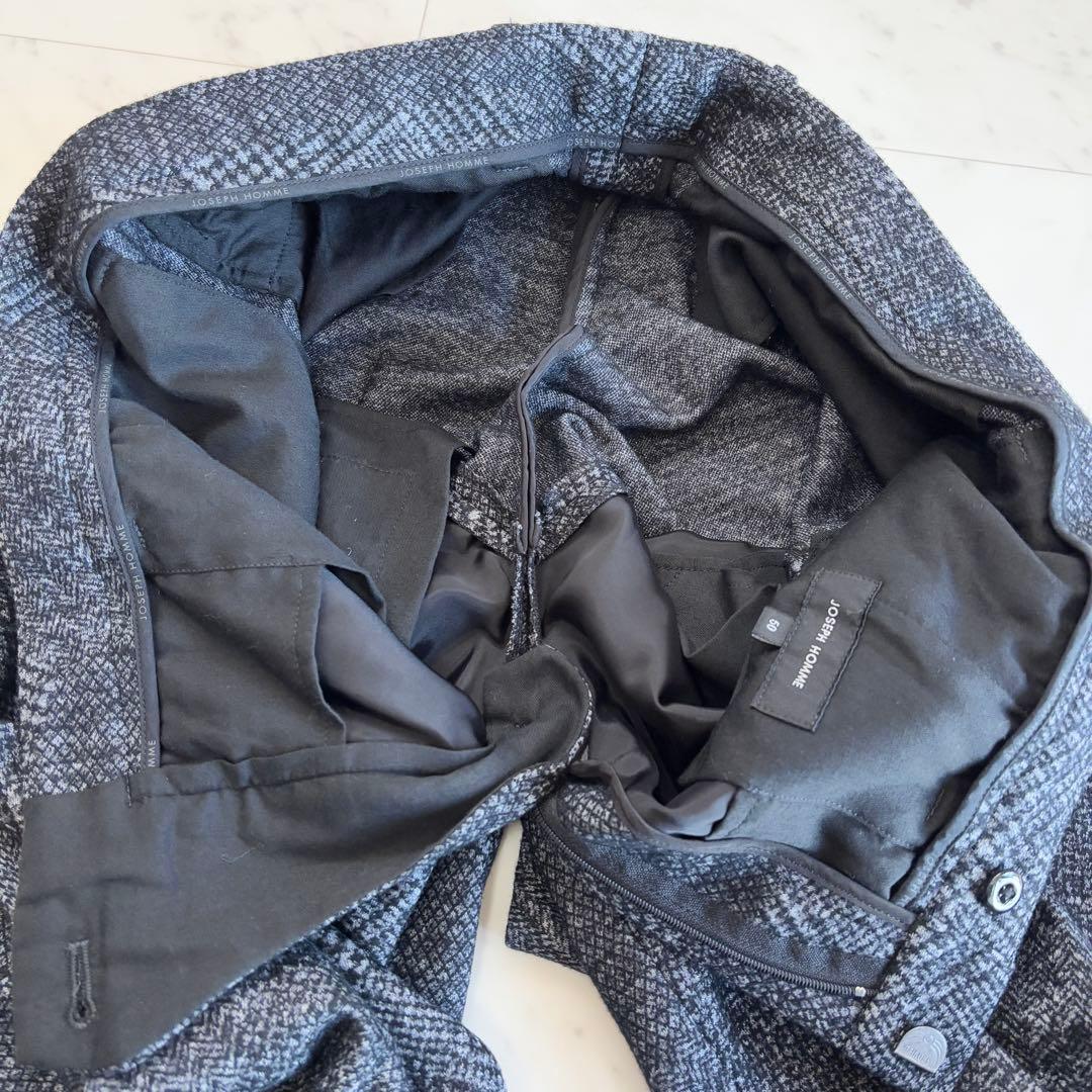 希少・美品 ジョゼフオム セットアップ 総裏 本切羽 チェック ブラック