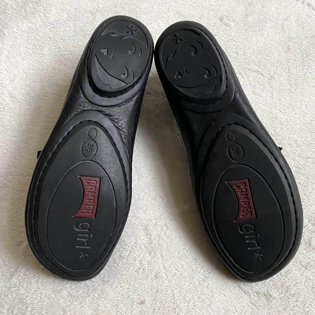 【美品✨】Camper ライトニナ　レースアップバレエシューズ　24cm レザー