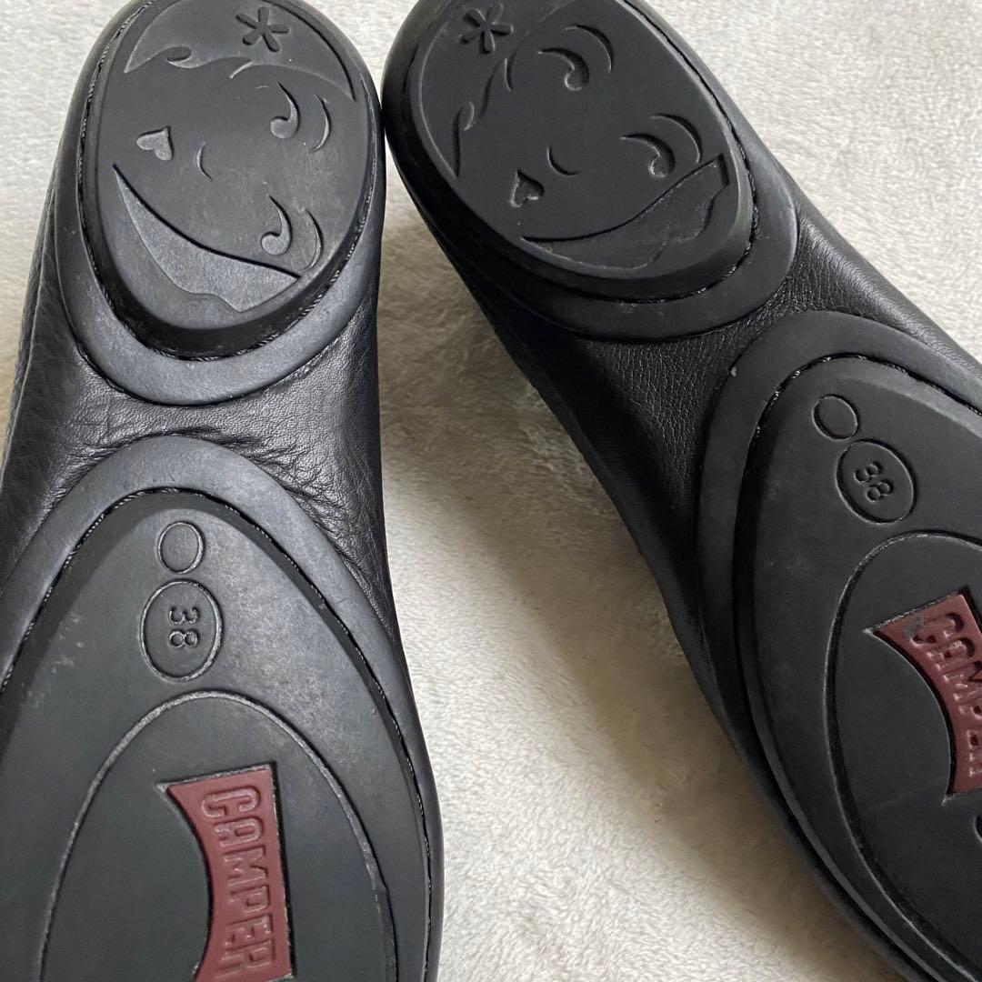 【美品✨】Camper ライトニナ　レースアップバレエシューズ　24cm レザー