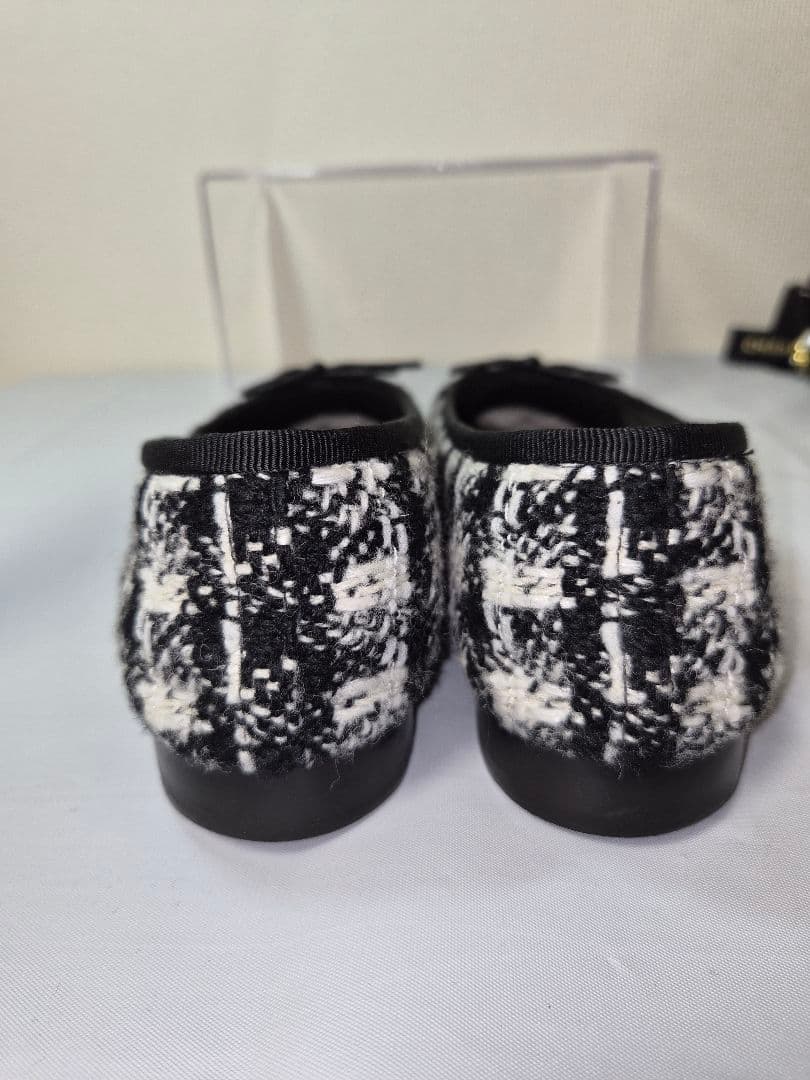 CHANEL バレエシューズ 37.5　ツイード