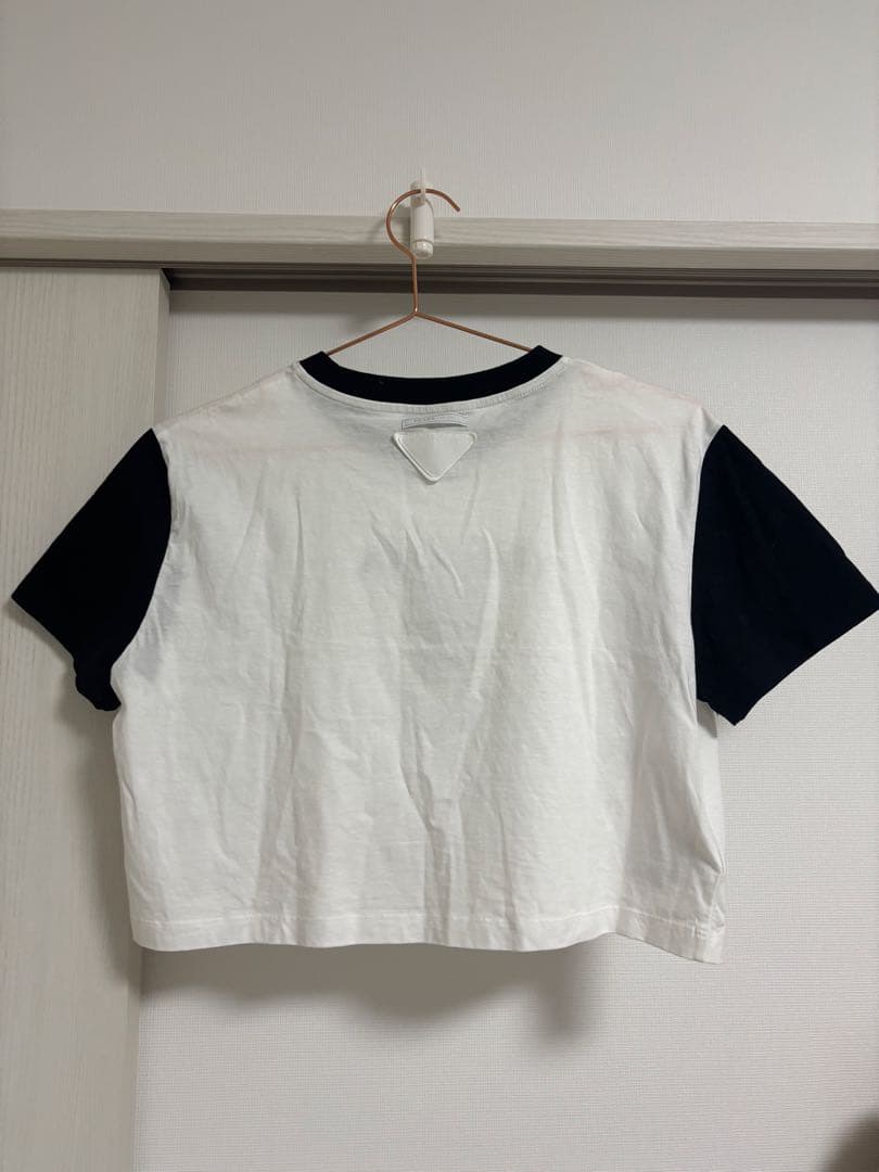 PRADA ロゴプリント クロップドTシャツ M