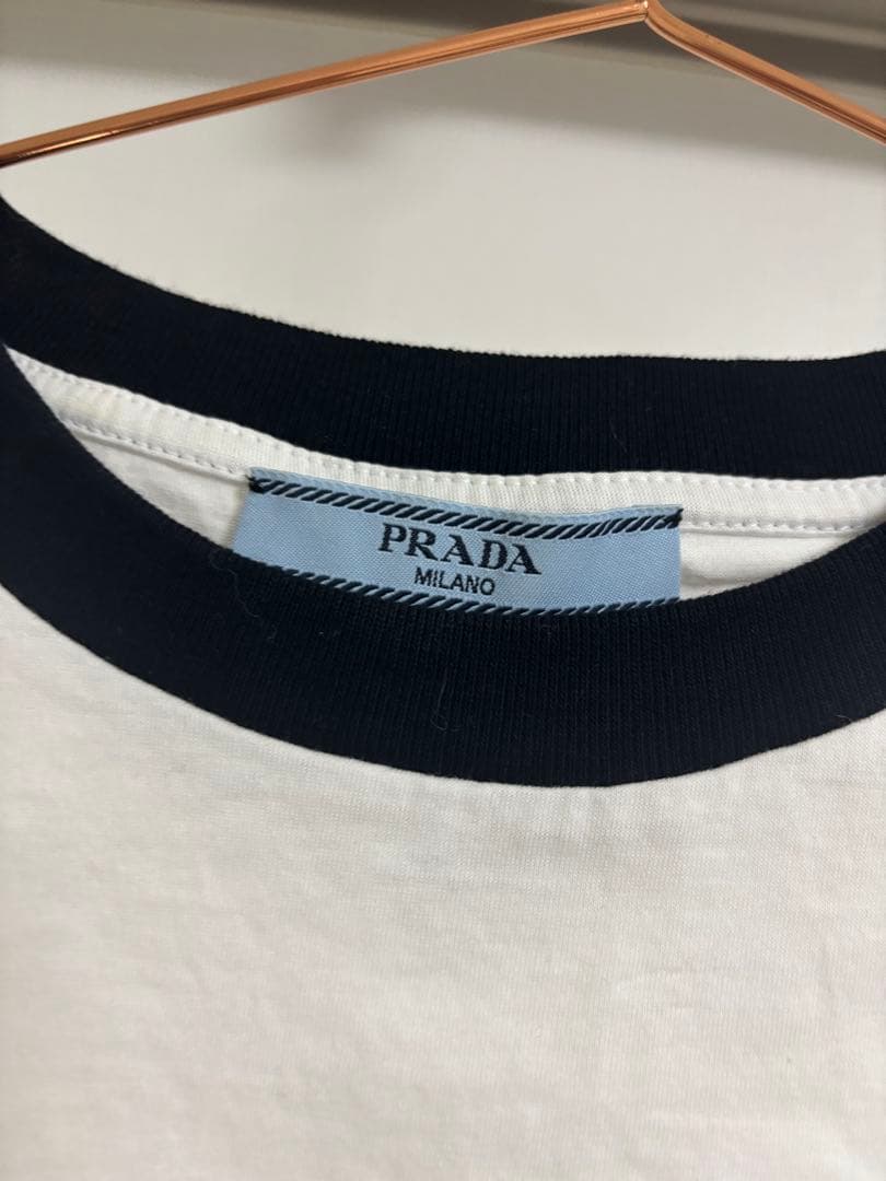 PRADA ロゴプリント クロップドTシャツ M