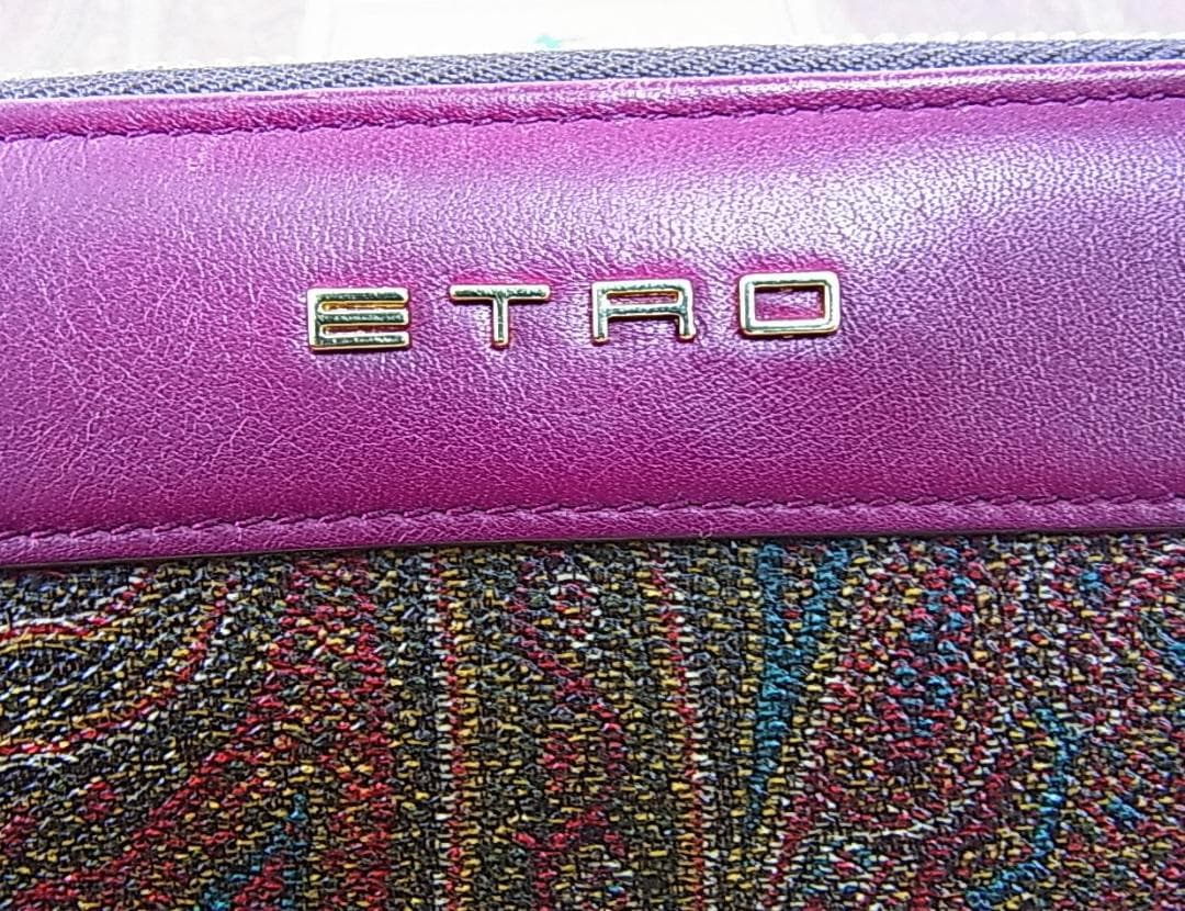 【正規極美品】ETRO エトロ ラウンドファスナー長財布 箱・保存袋付き