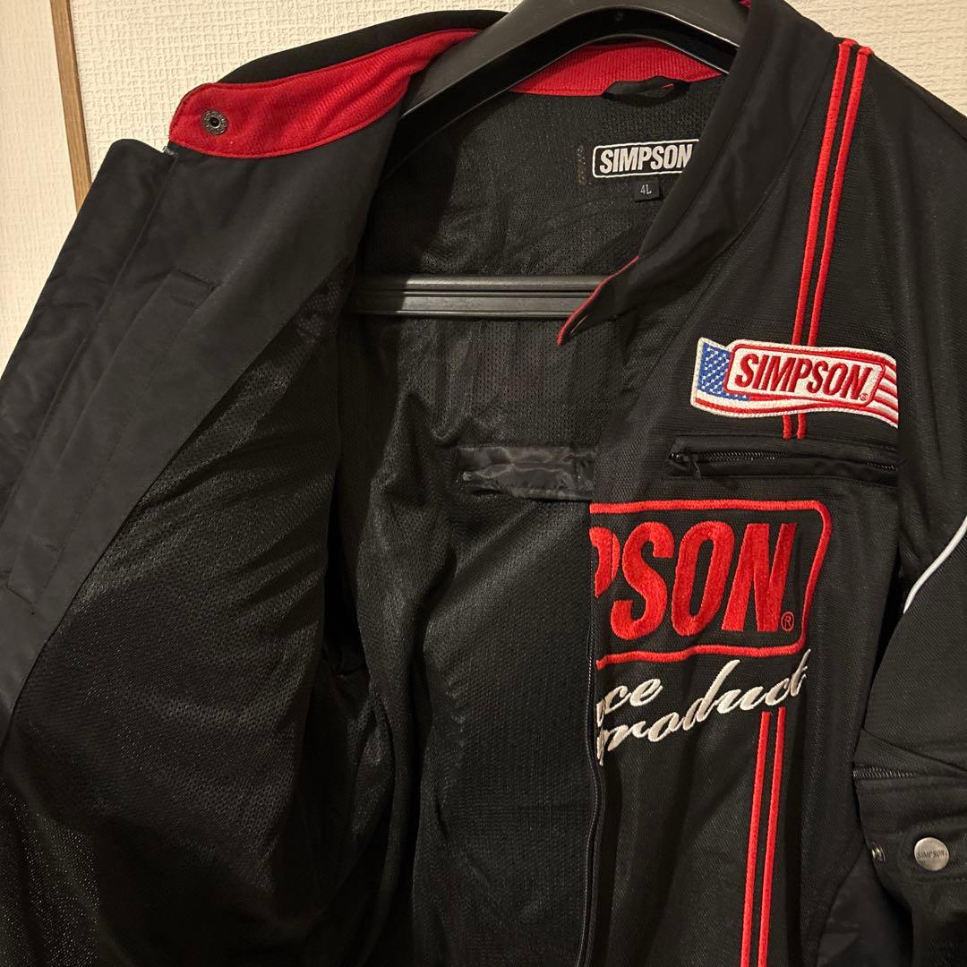 SIMPSOM 黒赤ジャケット 4L